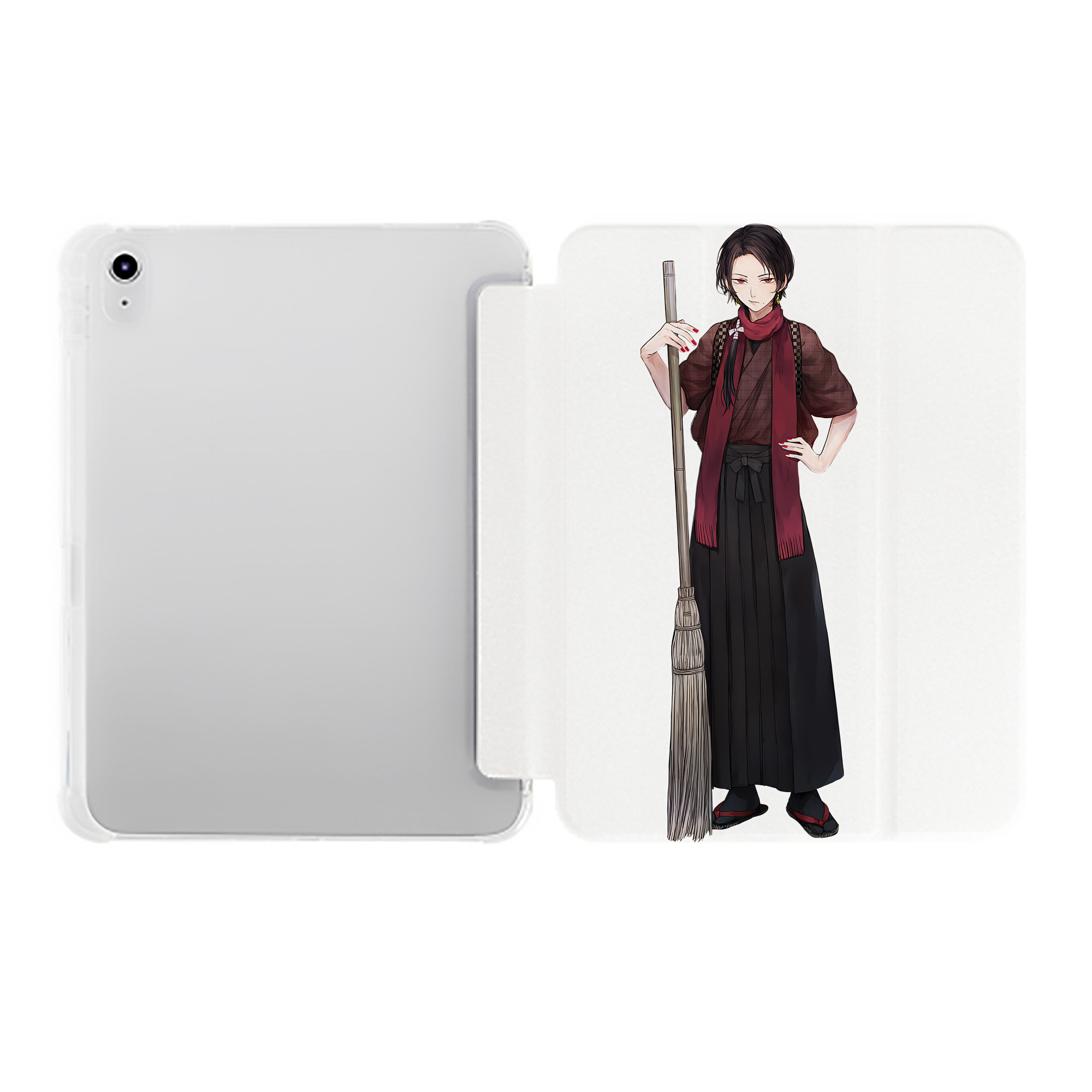 （画像用） 刀剣乱舞 Touken Ranbu IPad ケース ペン収納付き 三つ折りスタンド PUレザー×シリコン 対応機種9.5/10.5/10.9インチ
